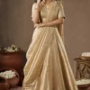 gold lehanga 5 ONEE gold tissue silk bridal lehenga with matching dupatta and embroidered hem