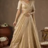 gold lehanga 5.1 gold tissue lehenga with embroidered border – ONEE Luxury Lehengas